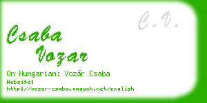 csaba vozar business card